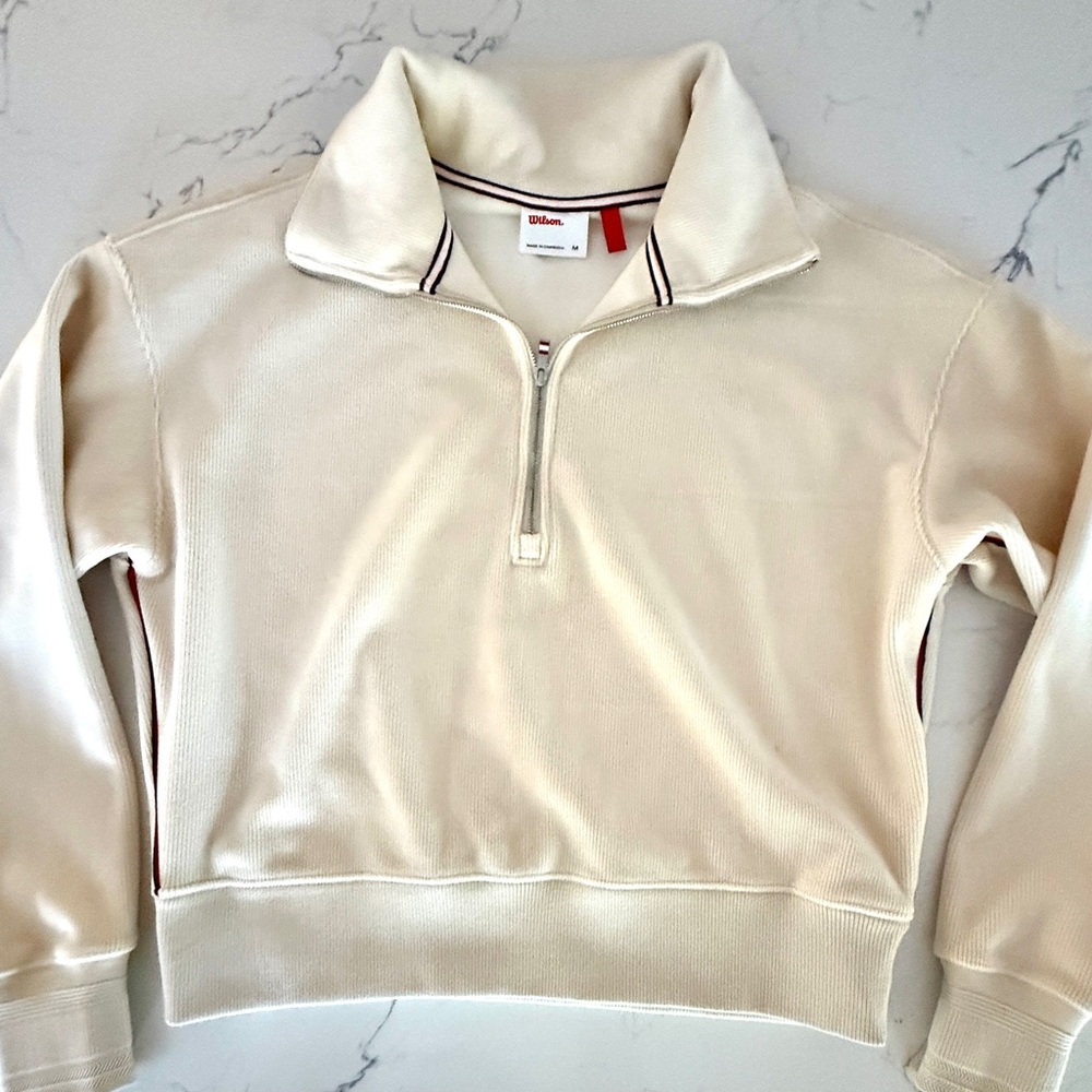 Women’s Wilson Off-White Zip-Up Sweater